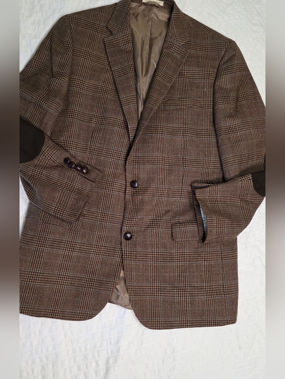 Lauren Ralph Lauren 100% Wool Men's Coat Plaid Size 44L